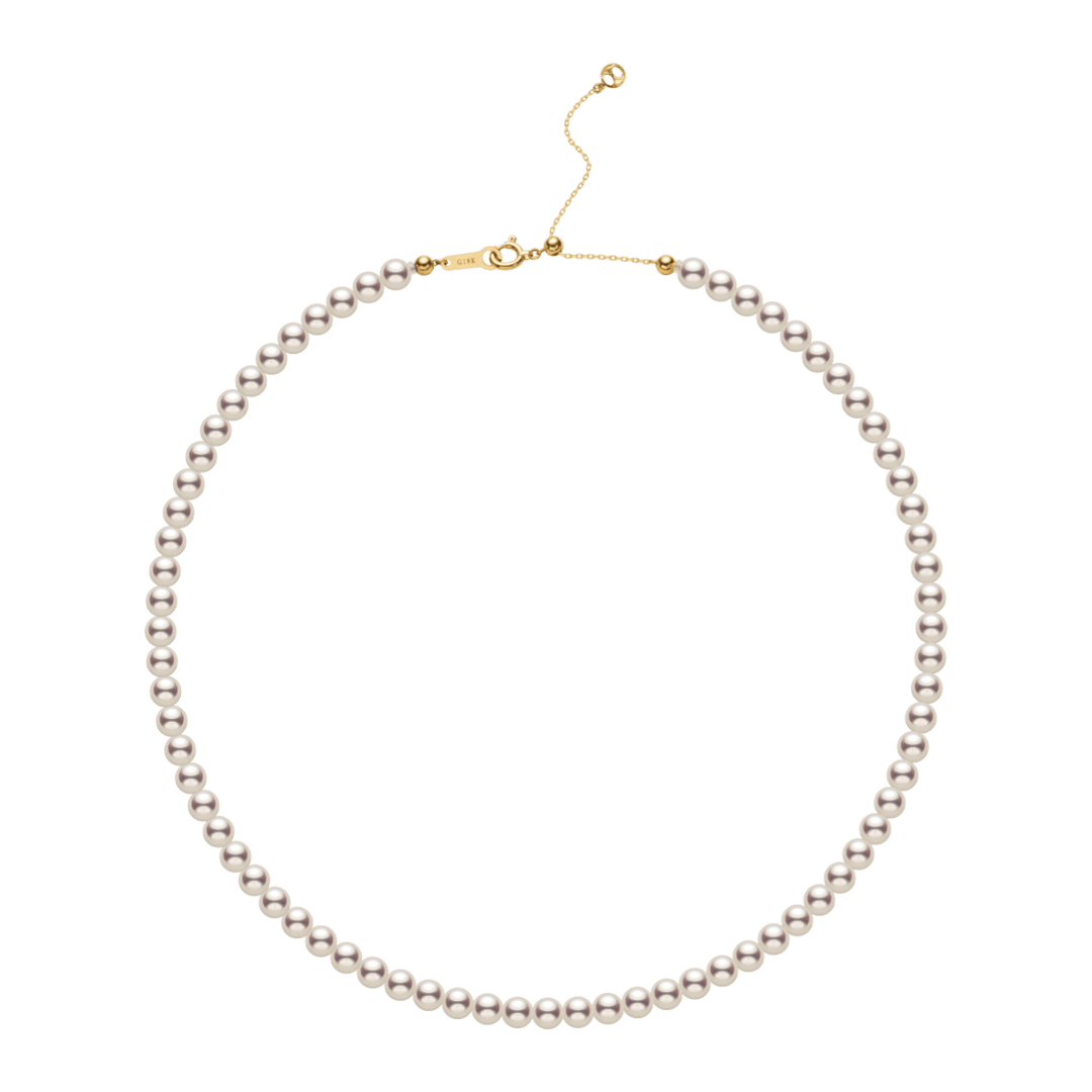Akoya Pearl 18K Gold Lustre Classic Strand Necklace - HELAS Jewelry