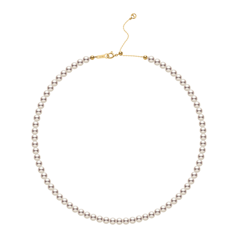 Akoya Pearl 18K Gold Lustre Classic Strand Necklace - HELAS Jewelry