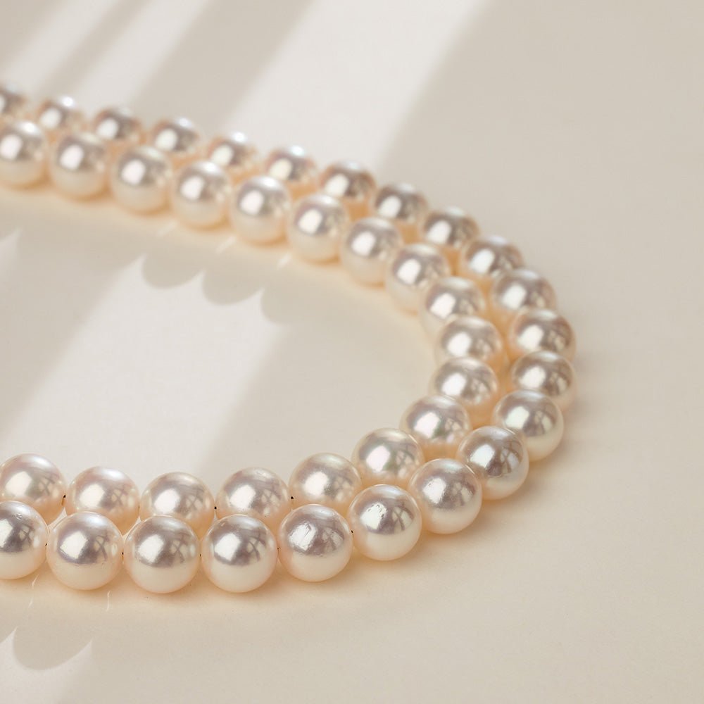Akoya Pearl 18K Gold Lustre Classic Strand Necklace - HELAS Jewelry