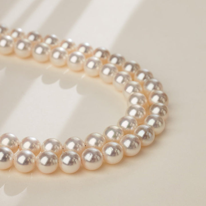 Akoya Pearl 18K Gold Lustre Classic Strand Necklace - HELAS Jewelry