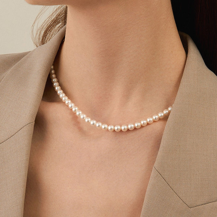 Akoya Pearl 18K Gold Lustre Classic Strand Necklace - HELAS Jewelry