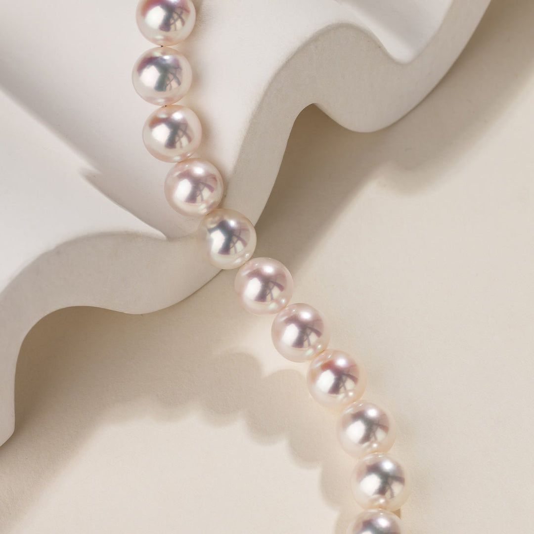 Akoya Pearl 18K Gold Lustre Classic Strand Necklace - HELAS Jewelry