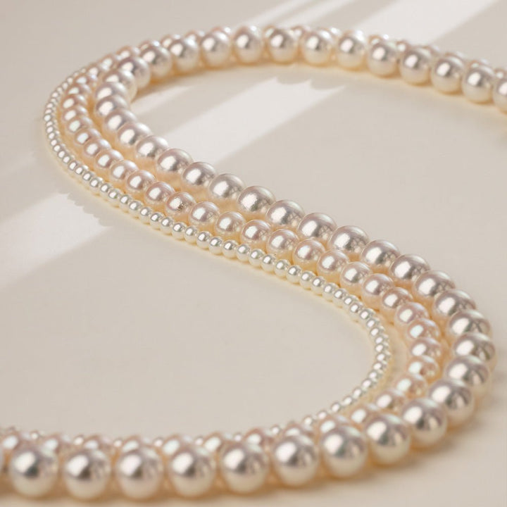 Akoya Pearl 18K Gold Lustre Classic Strand Necklace - HELAS Jewelry