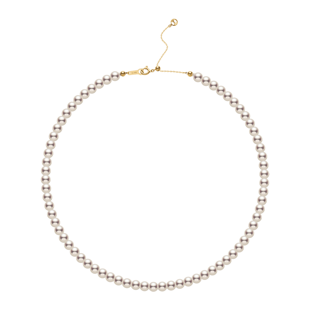 Akoya Pearl 18K Gold Lustre Classic Strand Necklace - HELAS Jewelry