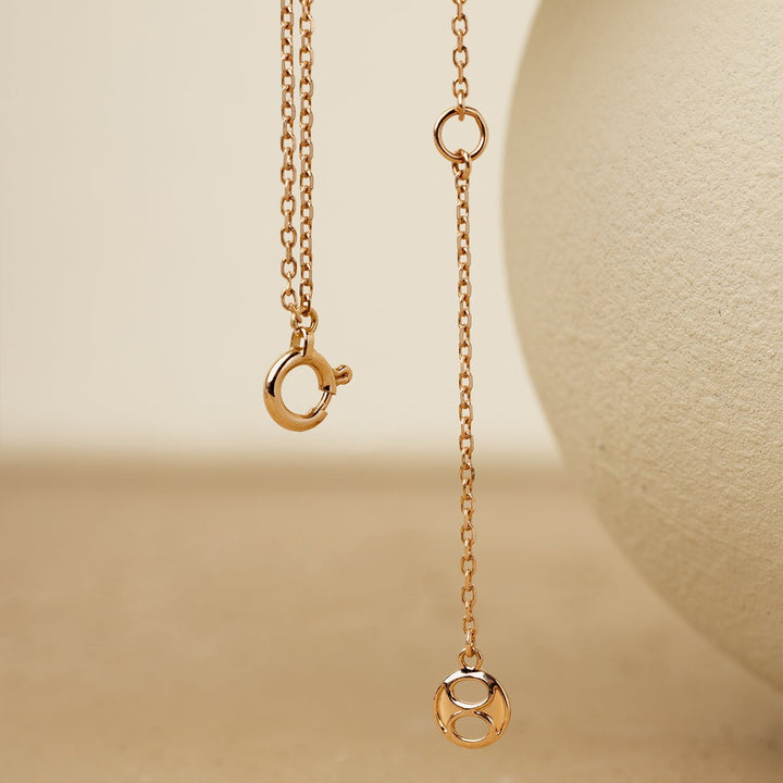 Akoya Pearl 18K Rose Gold Diamond Link Poise Clasp Necklace - HELAS Jewelry