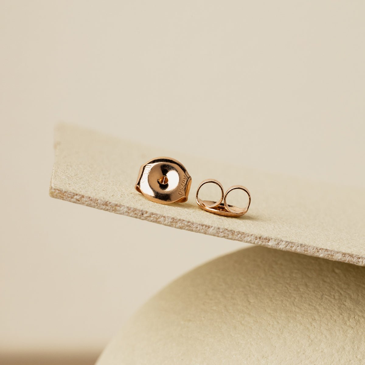 Akoya Pearl 18K Rose Gold Diamond Parallel Clasp Studs Earrings - HELAS Jewelry