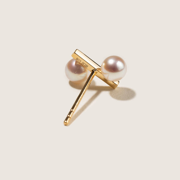 Akoya Saltwater Pearl Earrings 18K Gold Earrings - HELAS Jewelry