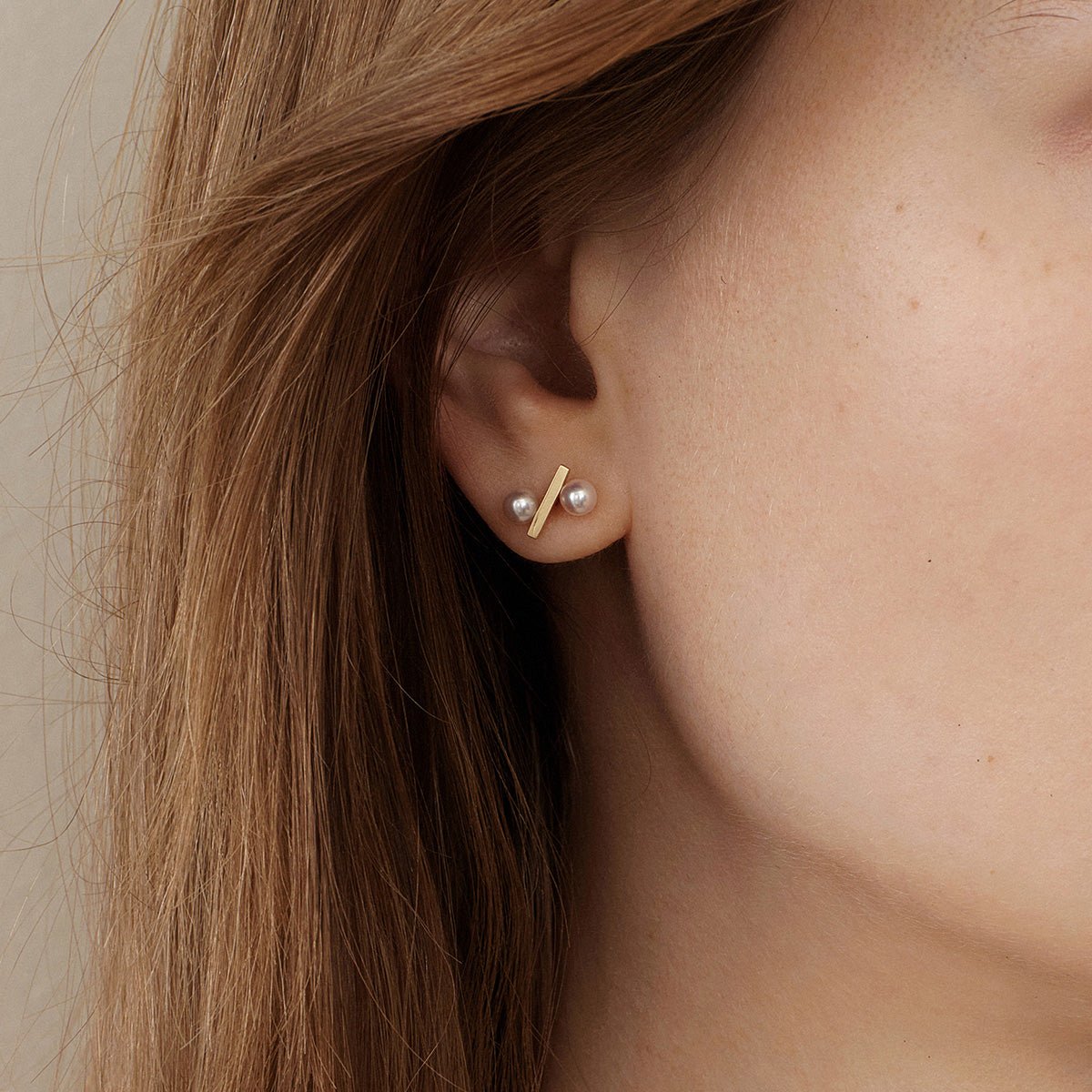 Akoya Saltwater Pearl Earrings 18K Gold Earrings