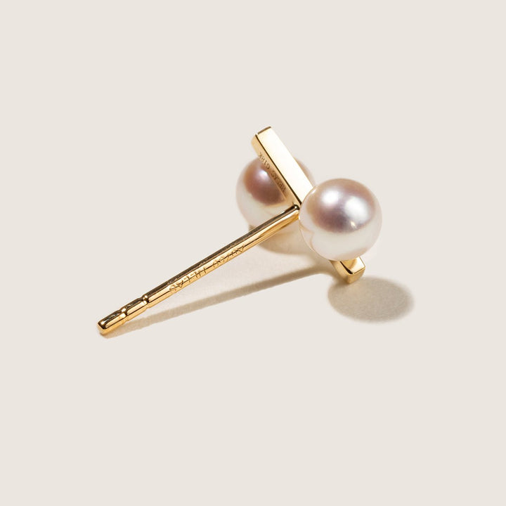 Akoya Saltwater Pearl Earrings 18K Gold Earrings - HELAS Jewelry