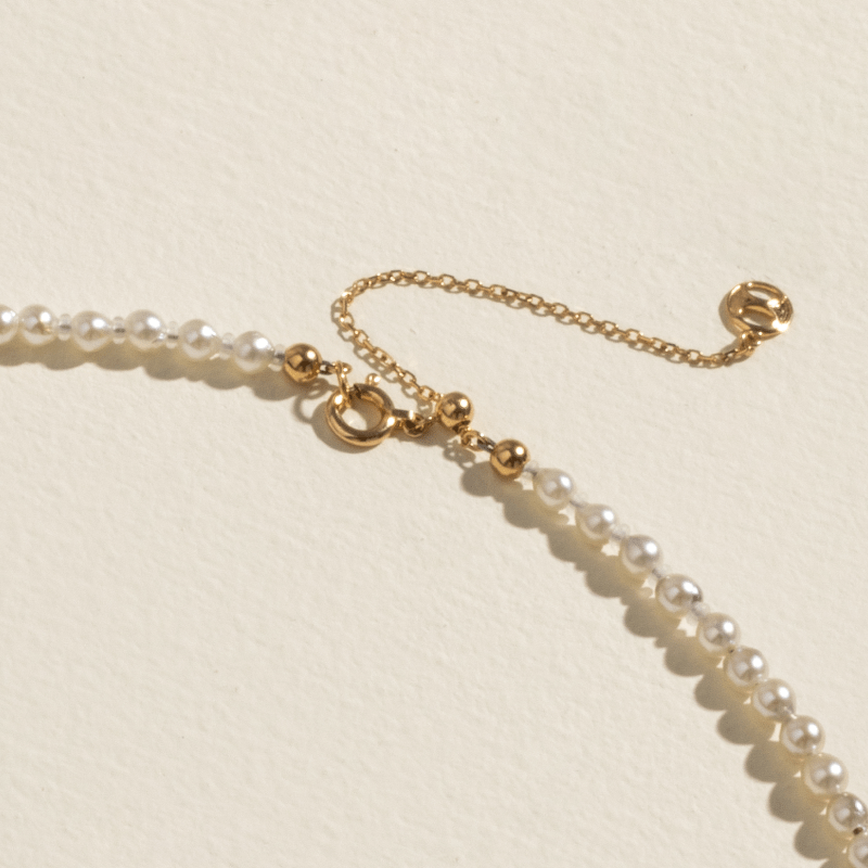 Akoya Silver Blue Baroque Pearl 18K Gold Tide Gradient Strand Necklace - HELAS Jewelry