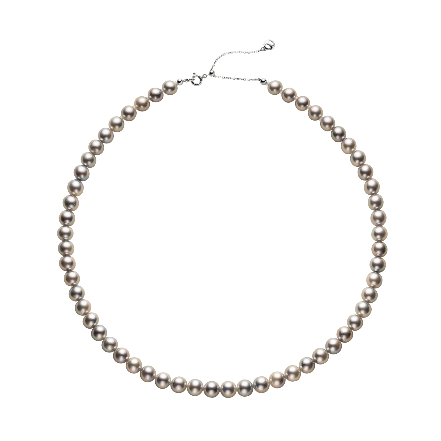 Akoya Silver Blue Pearl 18K White Gold Arctic Gleam Strand Necklace - HELAS Jewelry