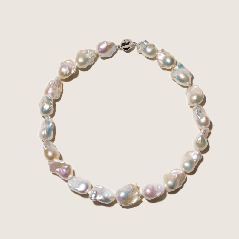 Aurora Freshwater Baroque Pearl 925 Silver Empress Strand Necklace - HELAS Jewelry