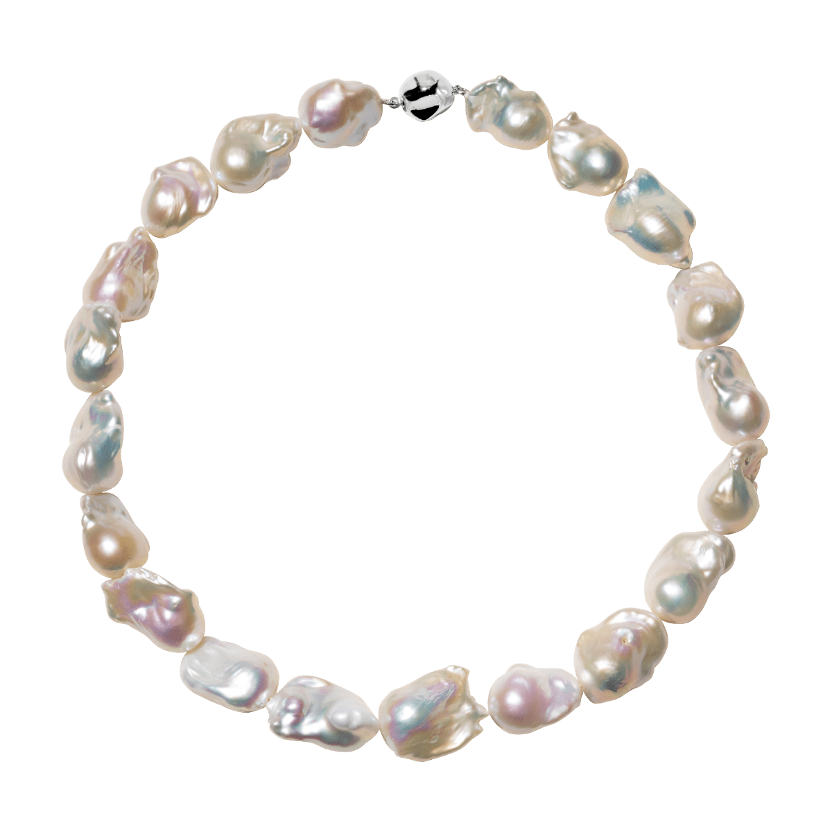 Aurora Freshwater Baroque Pearl 925 Silver Empress Strand Necklace - HELAS Jewelry