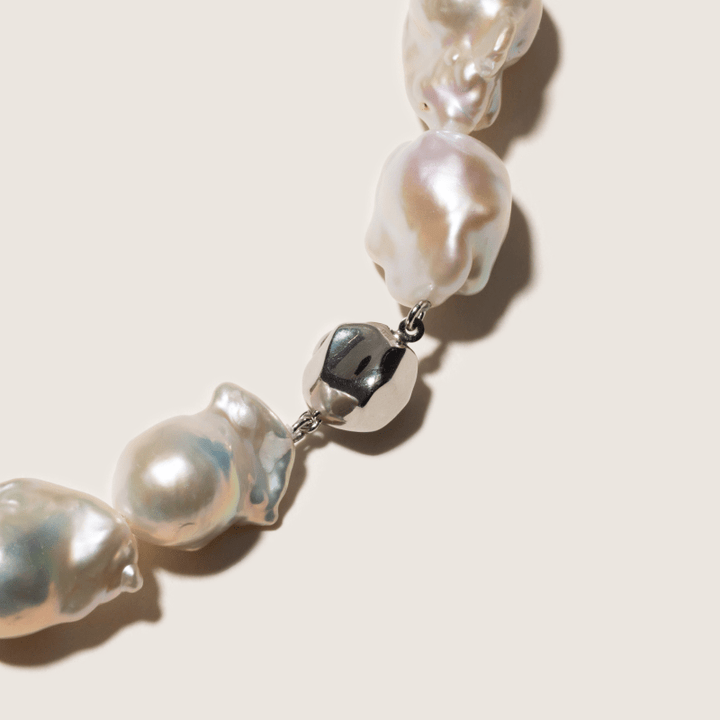 Aurora Freshwater Baroque Pearl 925 Silver Empress Strand Necklace - HELAS Jewelry