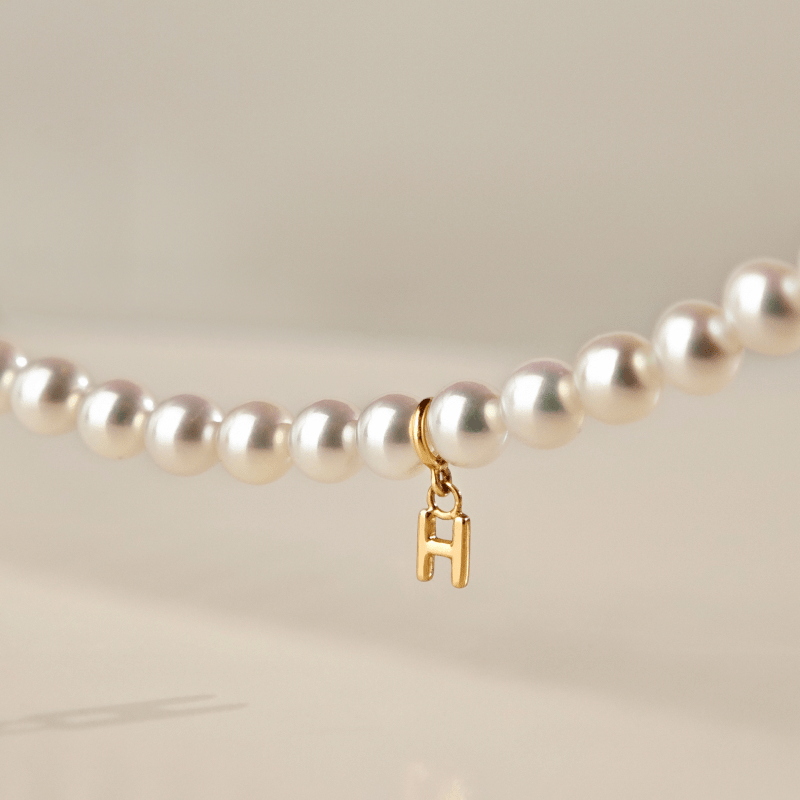 Aurora Freshwater Pearl GUILD Certificate Noble 18K Gold H Mark Strand Necklace - HELAS Jewelry