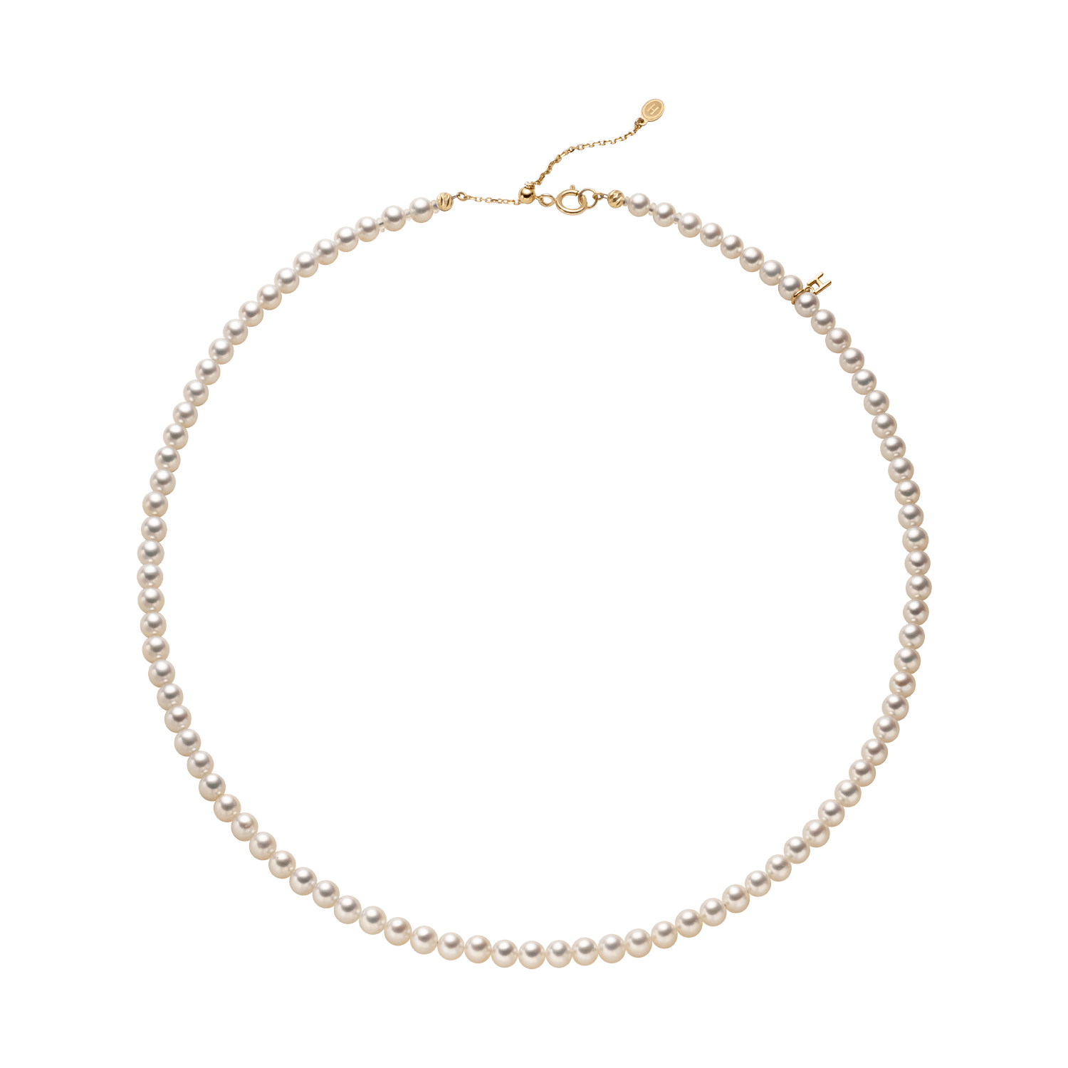 Aurora Freshwater Pearl GUILD Certificate Noble 18K Gold H Mark Strand Necklace - HELAS Jewelry