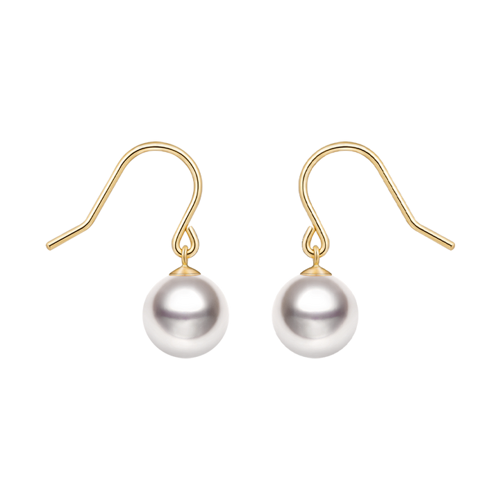 Akoya Pearl 18K Gold Classic Hook Earrings