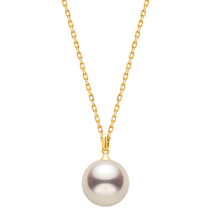 10 - 11mm Freshwater Edison Pearl 14K Gold Classic Buckle Pendant Necklace - HELAS Jewelry