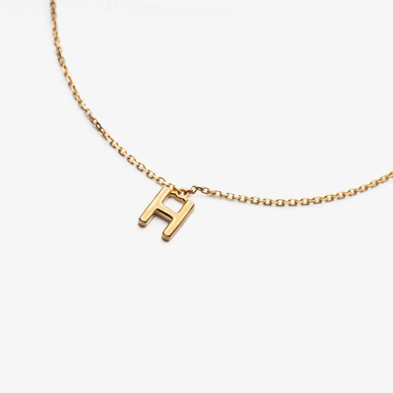 BE MYSELF COLLECTION 18K Gold Exclusive Custom Initial Letter Bracelet - HELAS Jewelry      