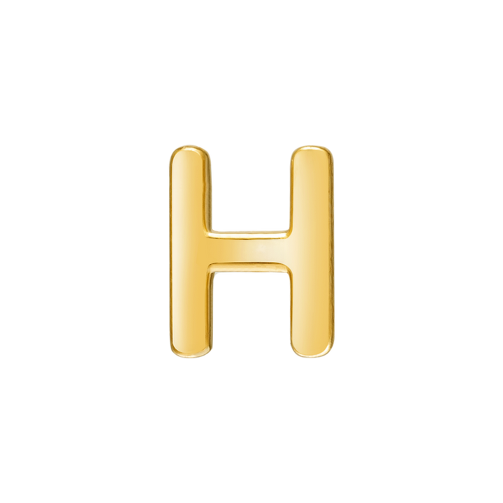 18K Gold Custom Letter Initial Stud Earrings