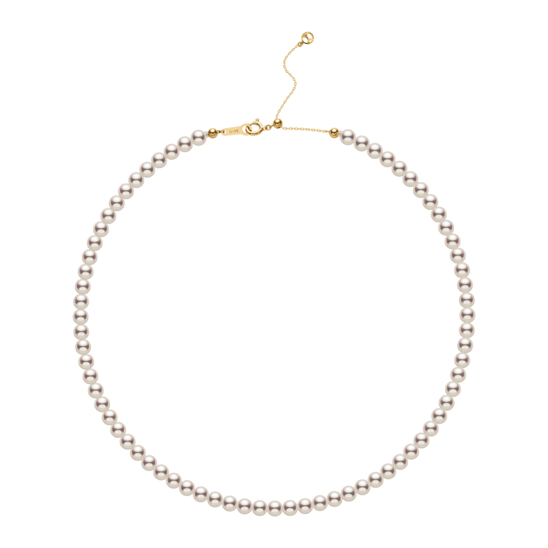 Akoya Pearl 18K Gold Lustre Classic Strand Necklace - HELAS Jewelry