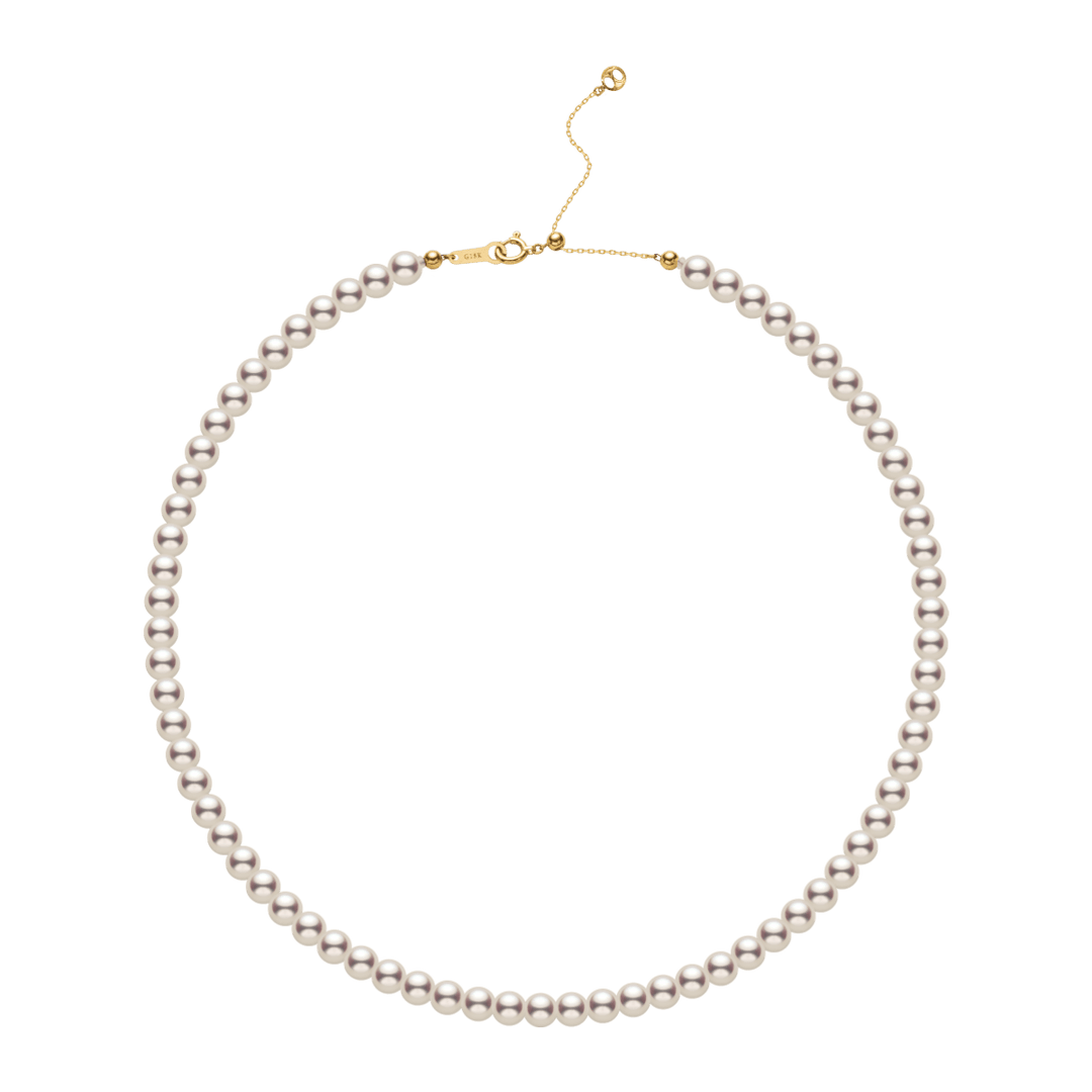 Akoya Pearl 18K Gold Lustre Classic Strand Necklace - HELAS Jewelry