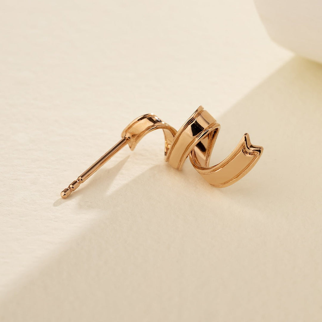 18K Rose Gold Silk Ribbon Earrings - HELAS Jewelry