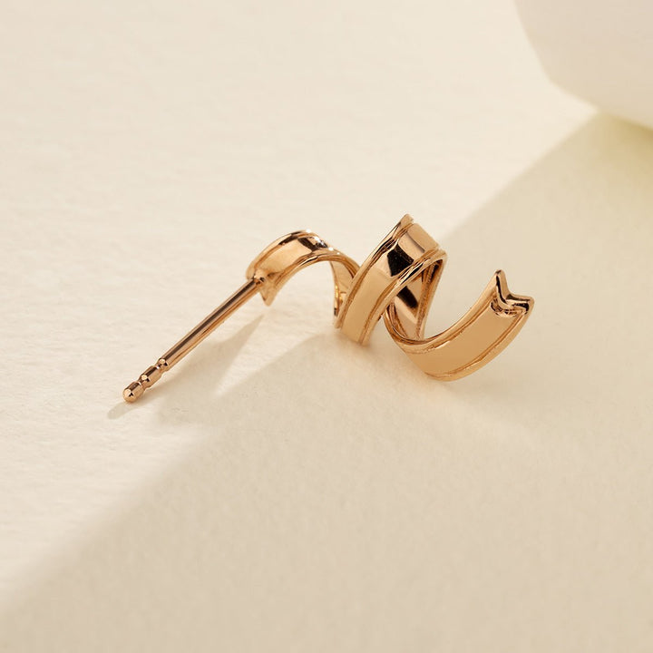 18K Rose Gold Silk Ribbon Earrings - HELAS Jewelry