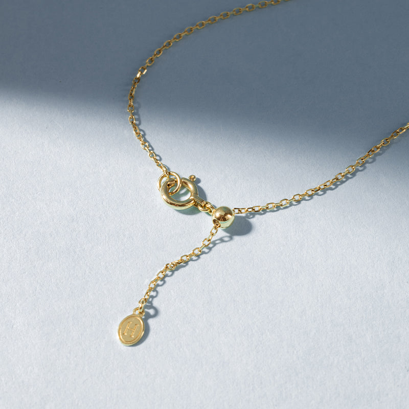 Mother of Pearl 18K Gold Diamond Key of Nature Necklace