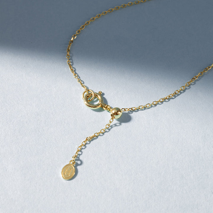 Mother of Pearl 18K Gold Diamond Key of Nature Necklace