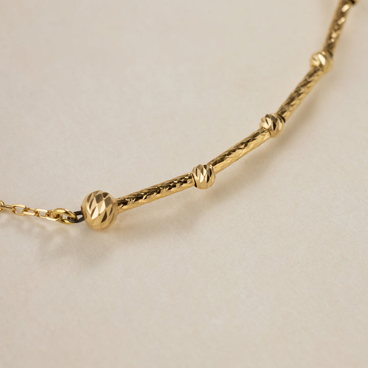 Tahitian Keshi Pearl 18K Yellow Gold Irregular Bracelet