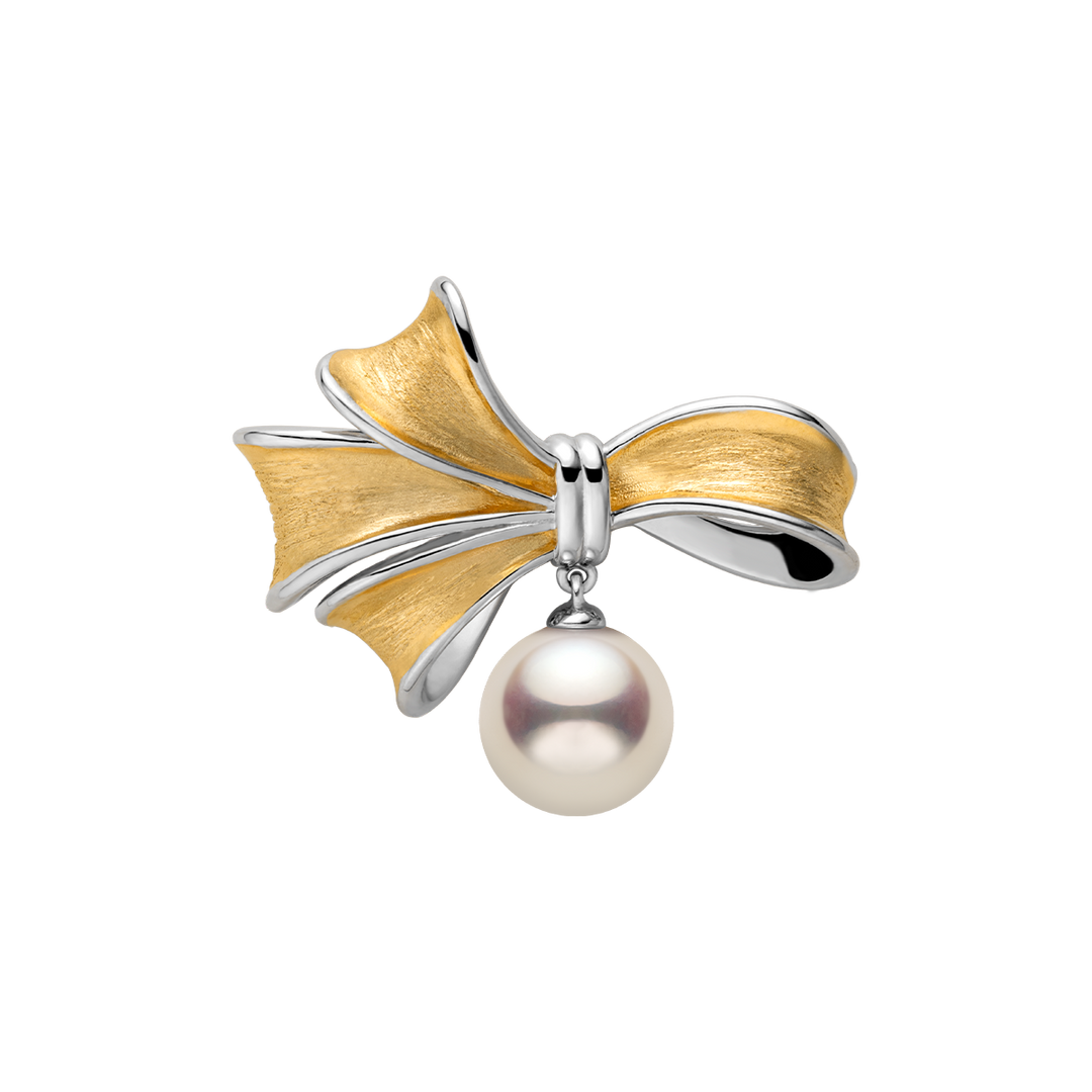 Freshwater Edison Pearl 925 Sterling Silver Lustrous Butterfly Brooch