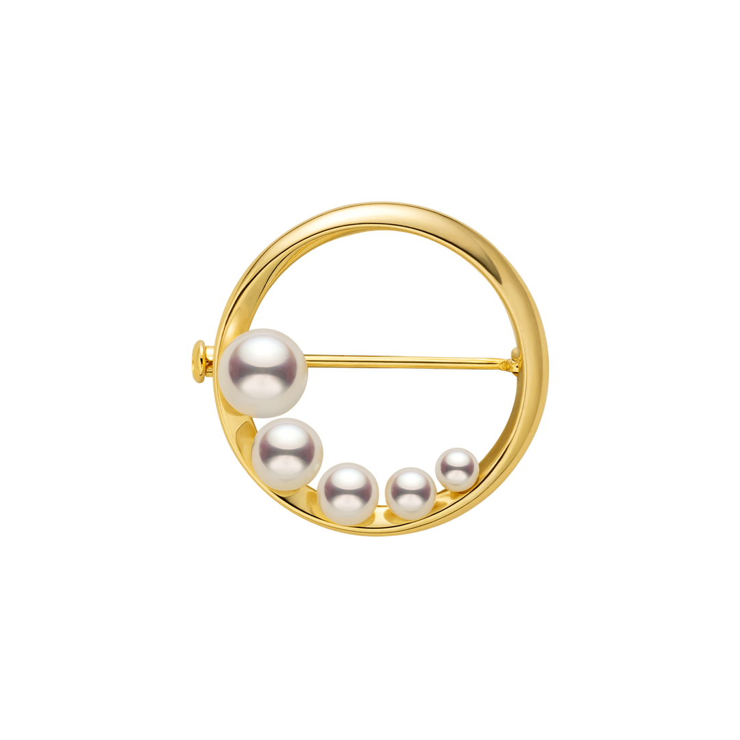 Freshwater Pearl 925 Sterling Silver Waltz Style Brooch