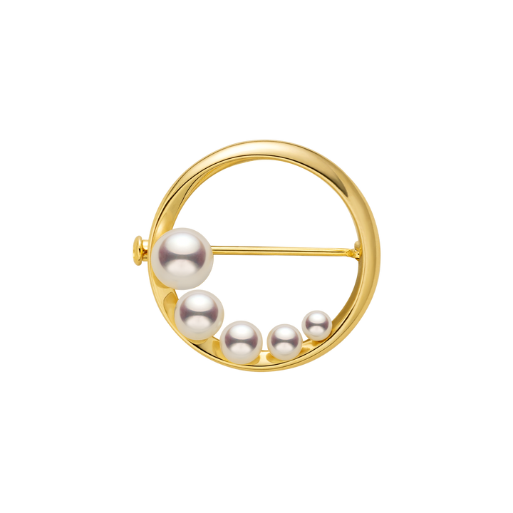 Freshwater Pearl 925 Sterling Silver Waltz Style Brooch