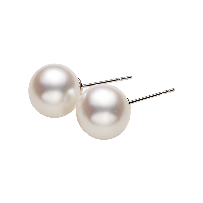 Bun-Styled South Sea Pearl Studs Earrings