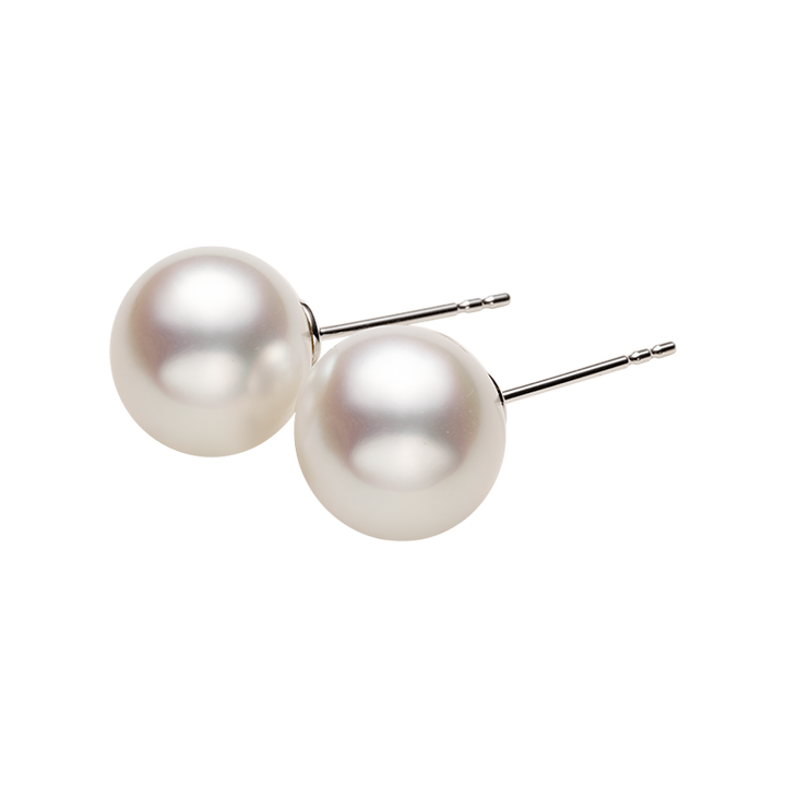 Bun-Styled South Sea Pearl Studs Earrings