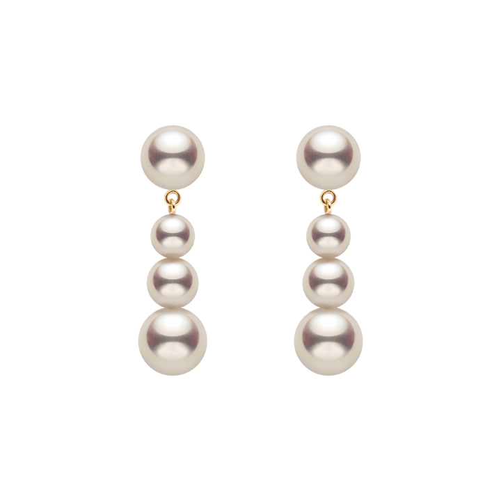 Freshwater Pearls 14K Gold Gradient Breeze Earrings - HELAS Jewelry