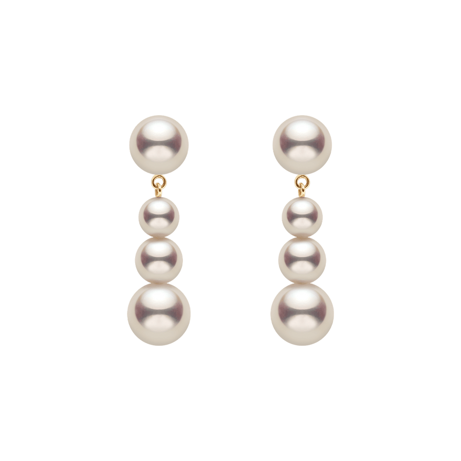 Freshwater Pearls 14K Gold Gradient Breeze Earrings - HELAS Jewelry