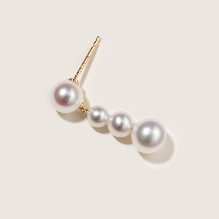 Freshwater Pearls 14K Gold Gradient Breeze Earrings - HELAS Jewelry