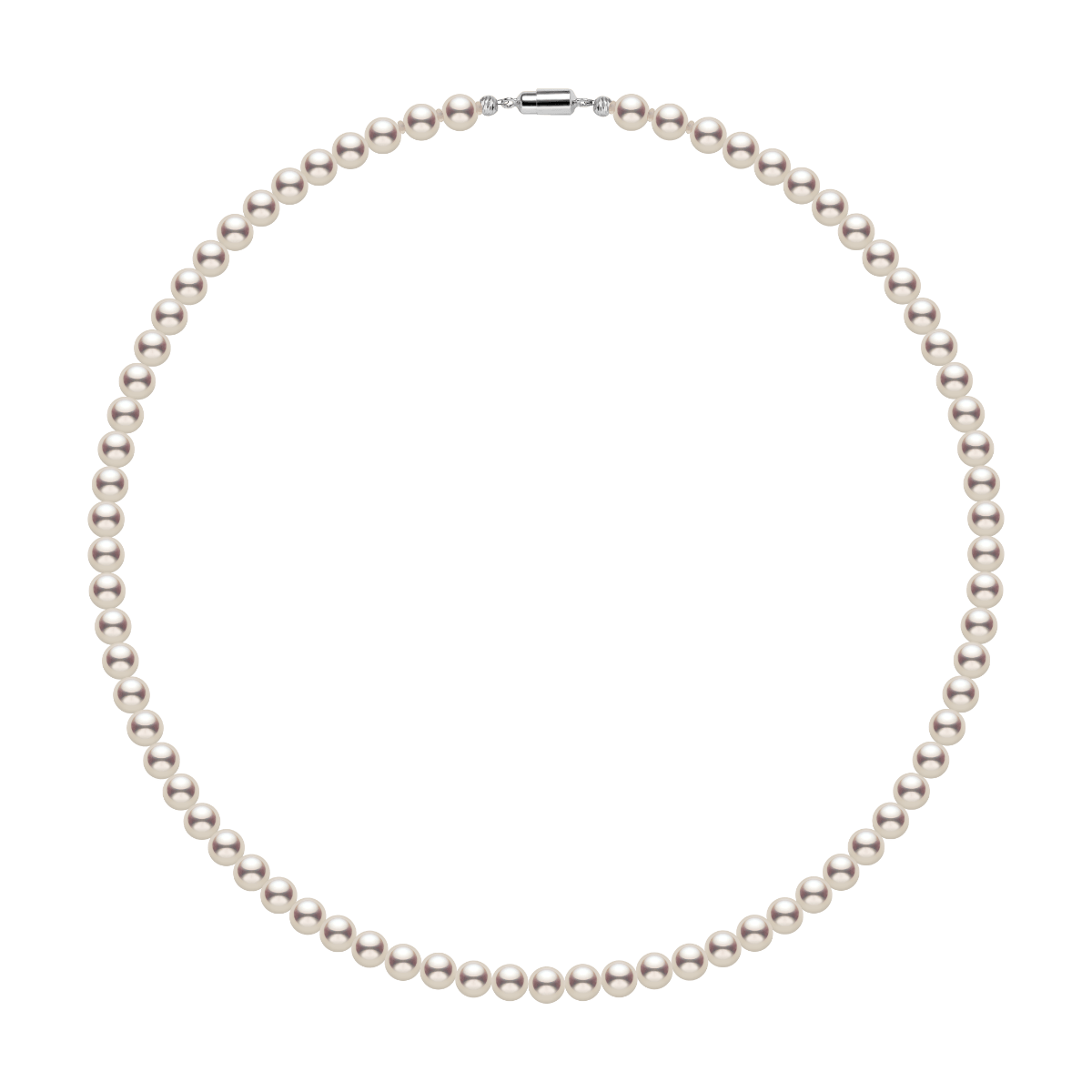 Freshwater Pearl 925 Silver Magnetic Clasp Snap Strand Necklace - HELAS Jewelry