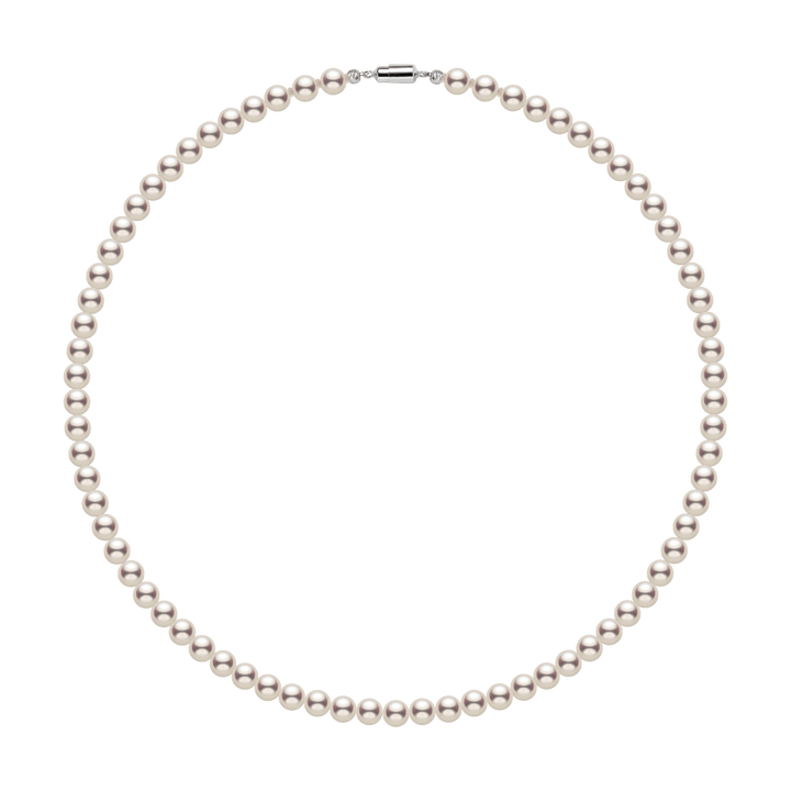 Freshwater Pearl 925 Silver Magnetic Clasp Snap Strand Necklace - HELAS Jewelry