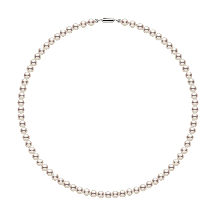 Freshwater Pearl 925 Silver Magnetic Clasp Snap Strand Necklace - HELAS Jewelry
