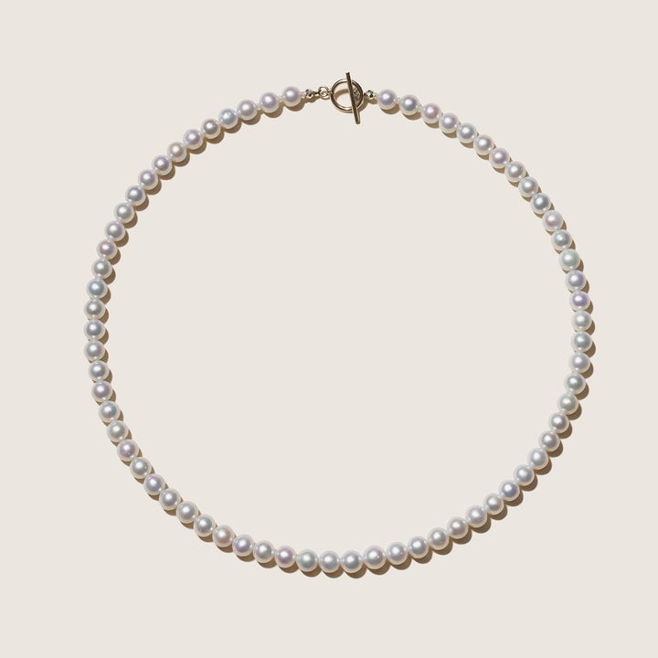 Freshwater Pearl 925 Silver Toggle Clasp Strand Necklace - HELAS Jewelry