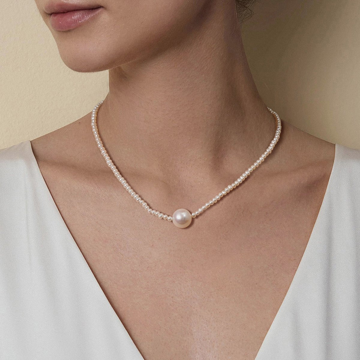 Freshwater Pearl 925 Sterling Silver Drop Surprise Strand Necklace - HELAS Jewelry