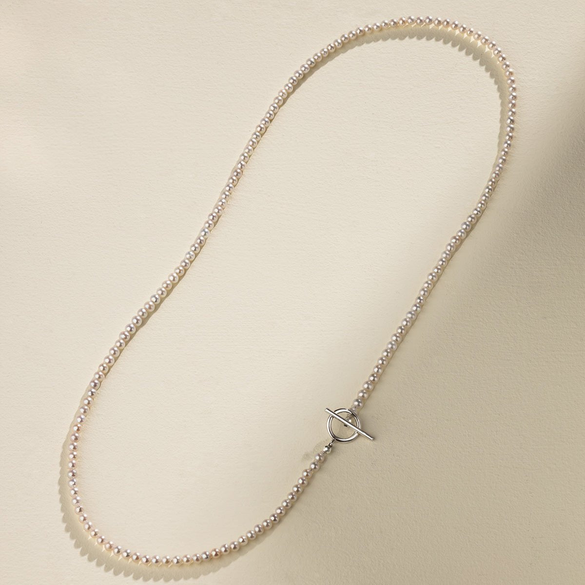 Freshwater Pearl 925 Sterling Silver Toggle Clasps Strand Necklace - HELAS Jewelry