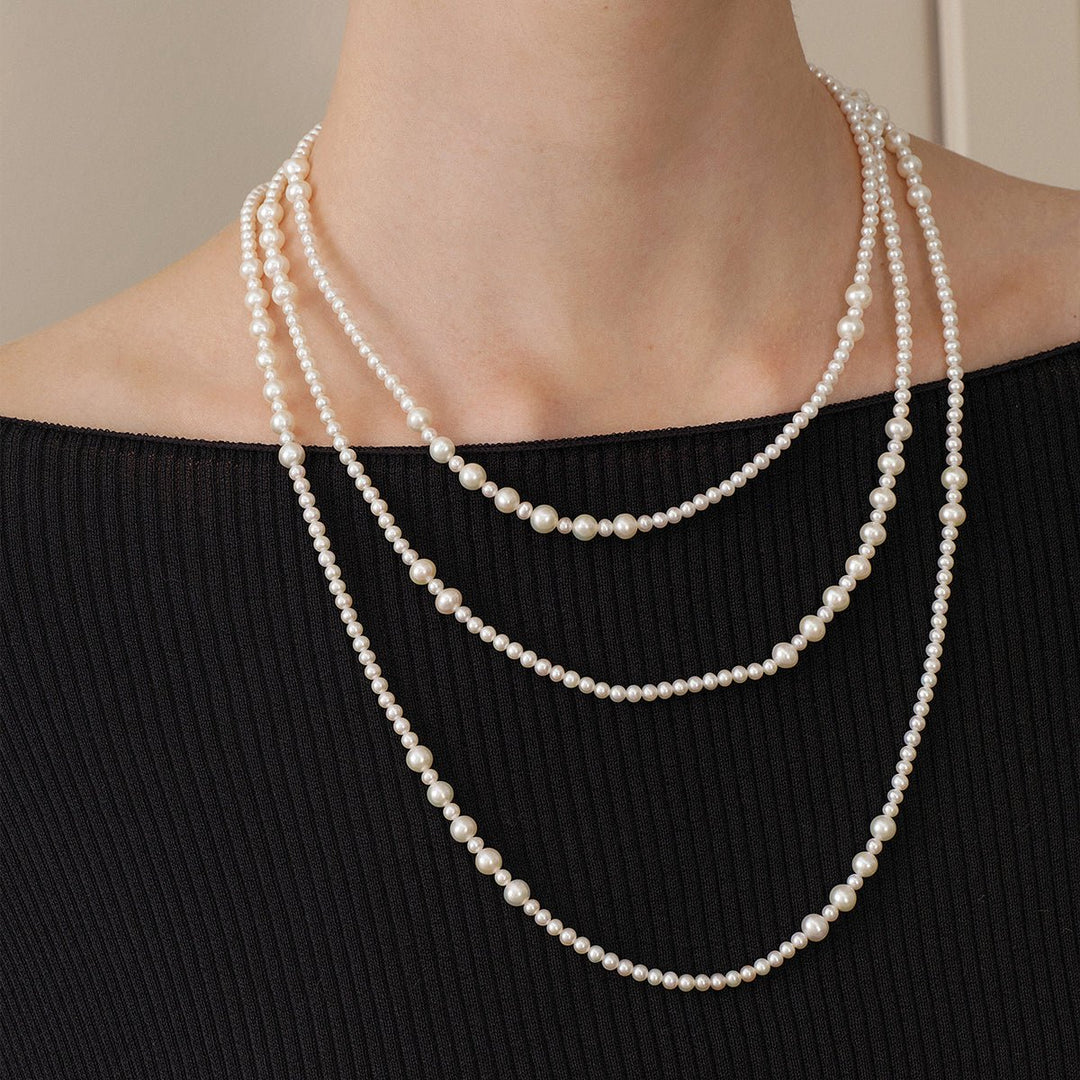 Freshwater Pearl Dewdrop Extra - Long Strand Necklace - HELAS Jewelry