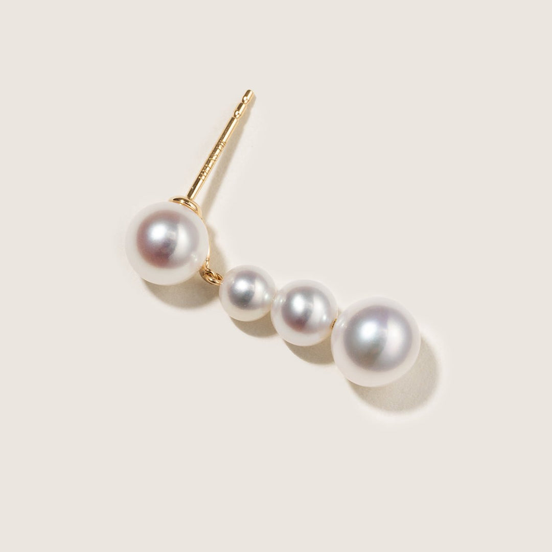 Freshwater Pearls 14K Gold Gradient Breeze Earrings - HELAS Jewelry