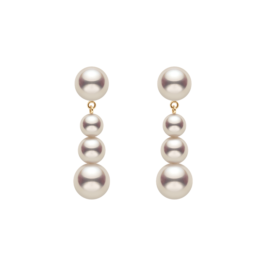 Freshwater Pearls 14K Gold Gradient Breeze Earrings - HELAS Jewelry