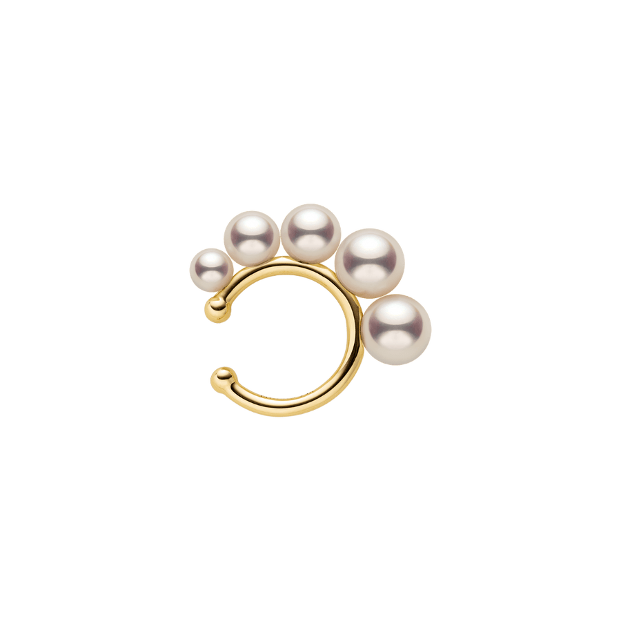 Freshwater Pearls 14K Gold Gradient Hoop Earring Cuff - HELAS Jewelry