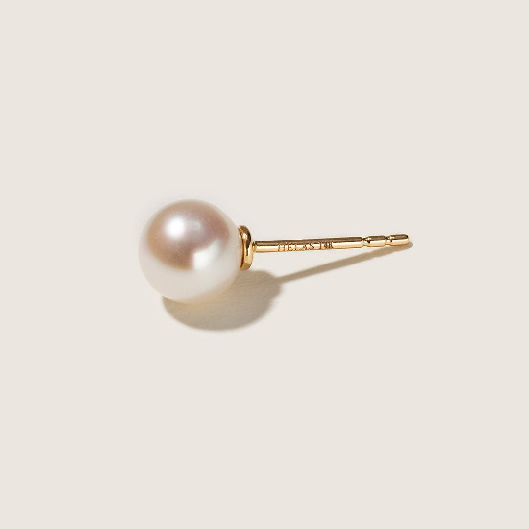 Freshwater Pearls 14K Gold Lab - Grown Diamonds Flicker Modular Earrings - HELAS Jewelry